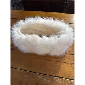 White Faux Fur Headband Winter Accessory